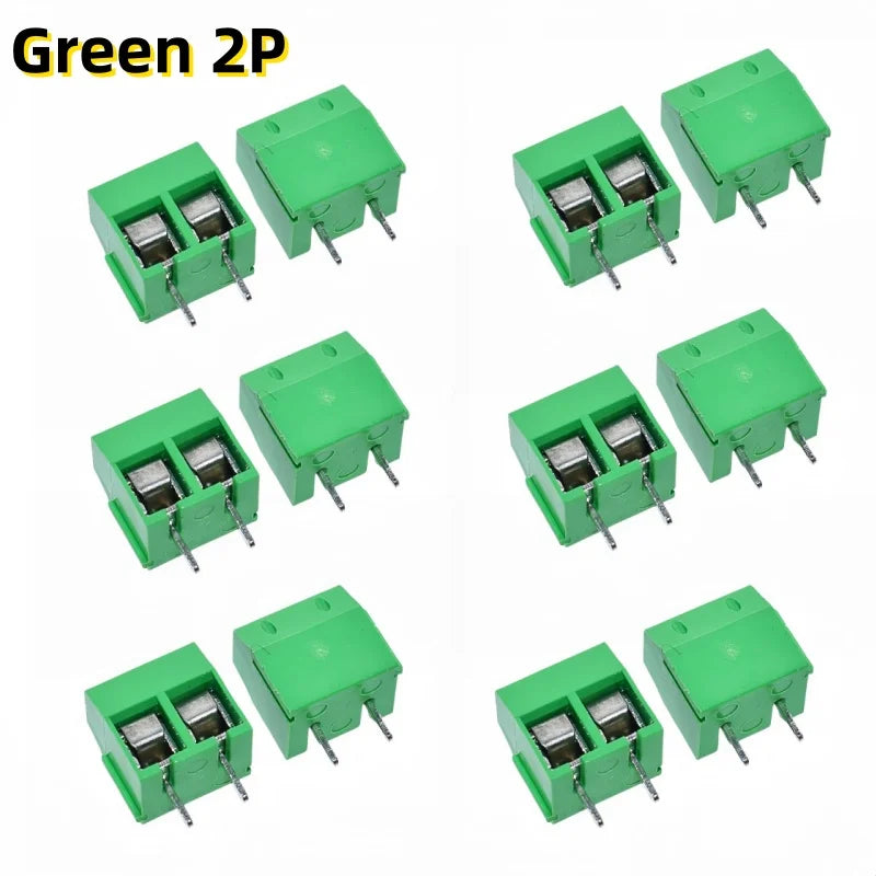 10/20PCS PCB Terminal Block Connector Pitch 5.0mm KF301 Straight Pin 2P 3P Screw PCB Terminal Blocks Connector Assortment Kit