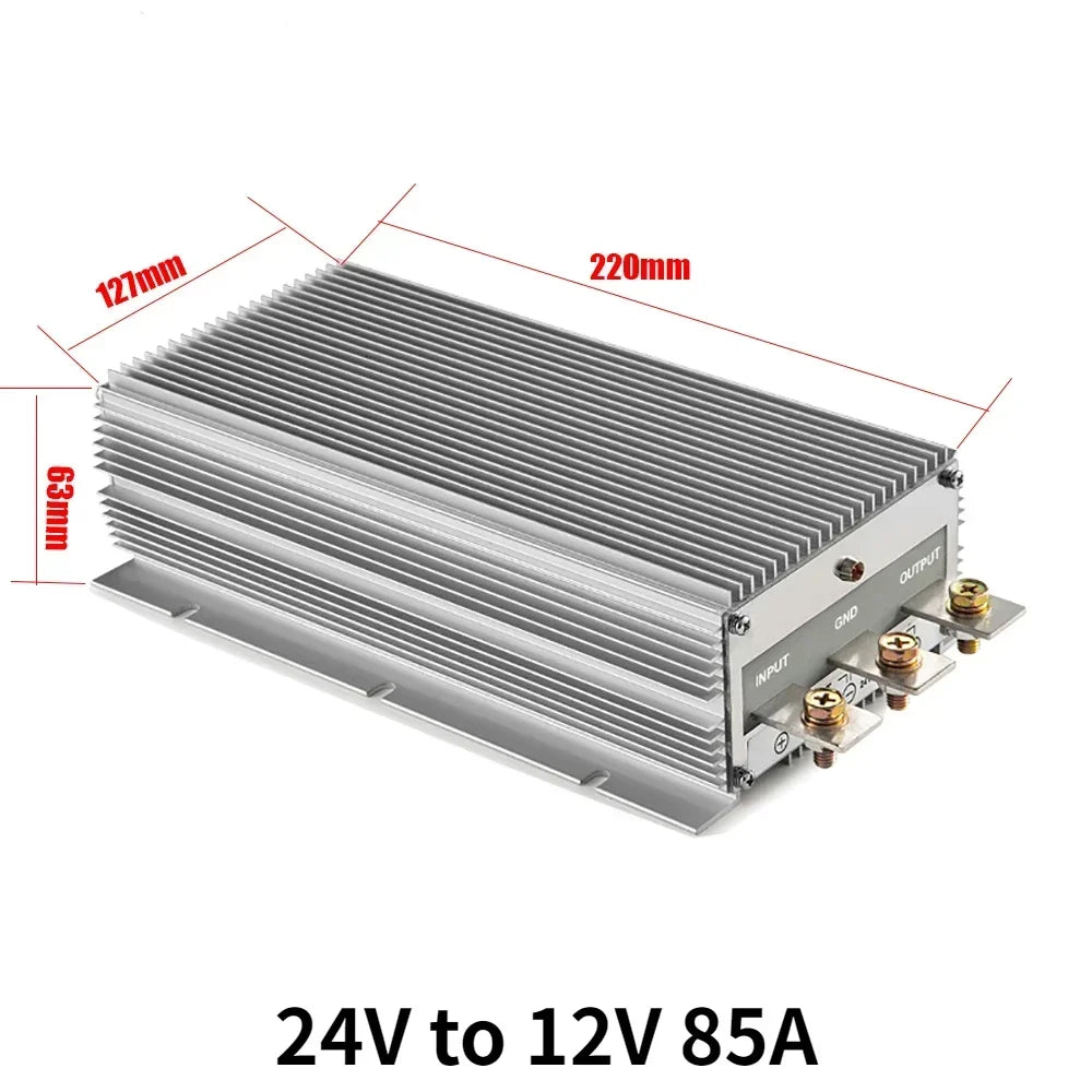 24 Volt to 12 Volt 24V to 12V 85A-300A Step Down Converter Voltage Regulator DC/DC Buck Transformer Power Supply CE Waterproof