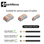 20/34/50PCS Electrical Lever Wire Connectors Quick Connect Wire Terminals Tool Free Inline Assemblable for Home Electric DIY