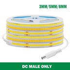 3MM 5MM 8MM COB LED Light Strip 5V 320LEDs PIR Motion Sensor Flexible Night Light USB/AAA Battery Powered Tape 3000K 4000K 6000K