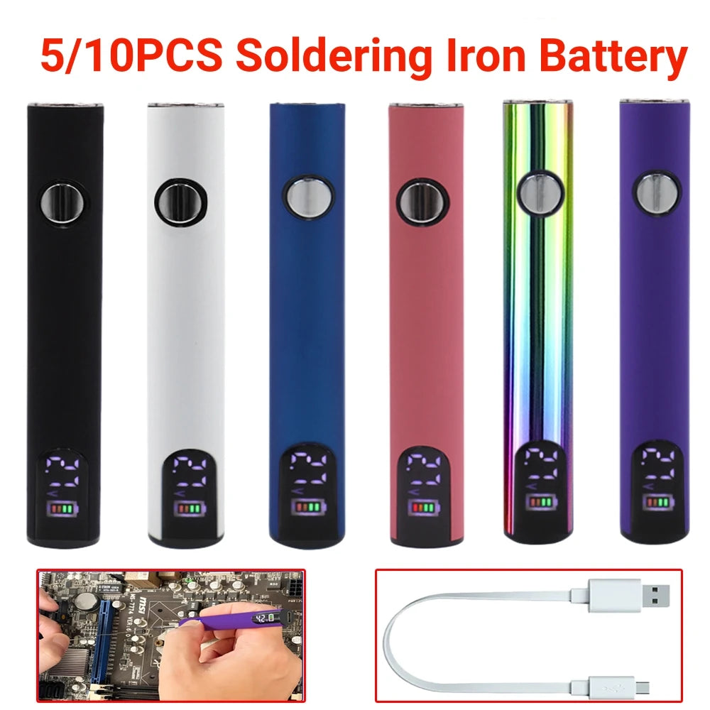 5/10pcs Mini Soldering Iron Pen Kit 3 Gear Adjustable Voltage 400mah Battery Cart Pen with USB Charger Welding Tool Kit