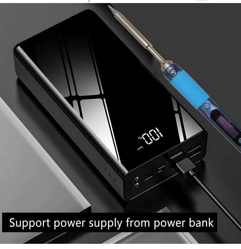 Pine64 Smart Mini Pinecil Soldering Iron With B2 BC2 KU C1 ILS I C4 D24 K Tips With DC power supply Storage Bag