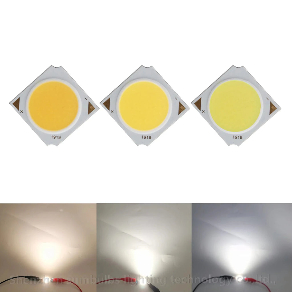[SUMBULBS] 19x19mm 17mm LED COB Light Source Diode Chip Cold 30-33V 10W 15W 20W 30W for Down Track Lamp DIY Lamp Bulb