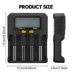 POWERKAN PD4 Smart Battery Charger with LCD Display Capacity Test for 18650 21700 26650 Li-ion Ni-MH Rechargeable Batteries