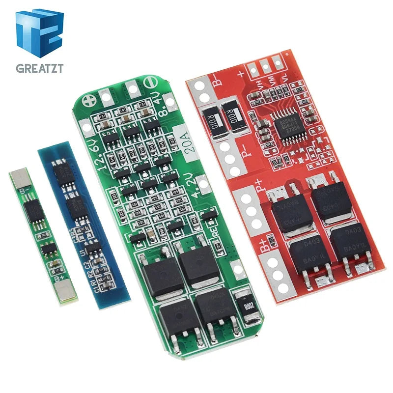 GREATZT 1S 2S 3S 4S 3A 20A 30A Li-ion Lithium Battery 18650 Charger PCB BMS Protection Board For Drill Motor Lipo Cell Module