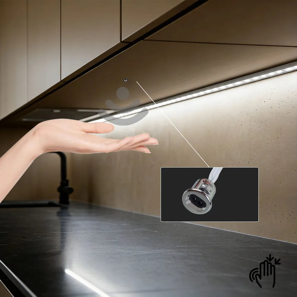 Wardrobe Sensor Switch DC12V 24V 5A PIR Hand Sweep Door Control Touch Sensor For LED Cabinet Closet Lighting