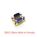 1PCS Mini Gender Changer Adapter DB9/DB15 VGA Male to Female/Male to Male/Female to Female RS232 Serial Plug Com Connector