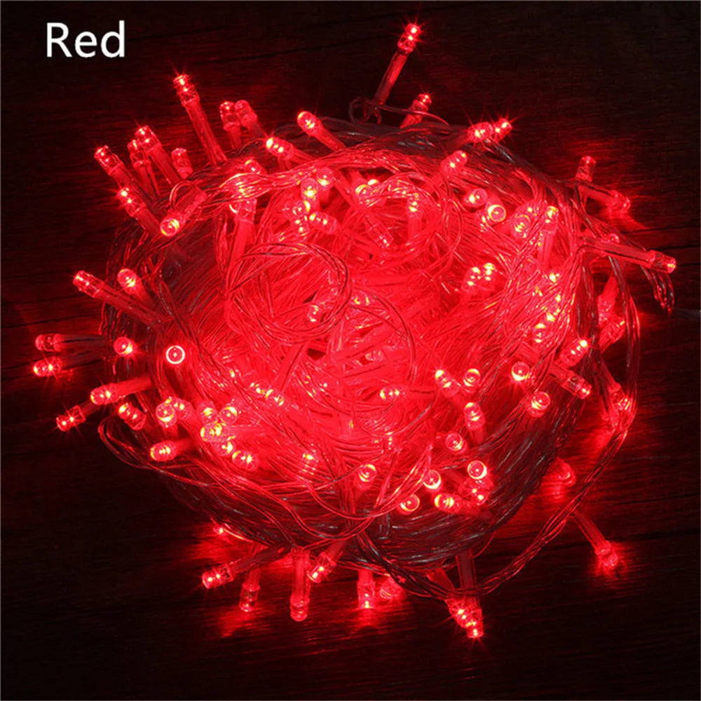 Holiday Outdoor 100 LED String Lights 10M 220V 110V Christmas Xmas Wedding Party Decorations Garland Lighting Christmas light