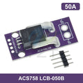 50/100/150/200A Hall Current Sensor Module Linear Analog AC DC 3.3V-5V ACS758LCB-050B 100B 150B 200B -PFF-T RC Model Connector