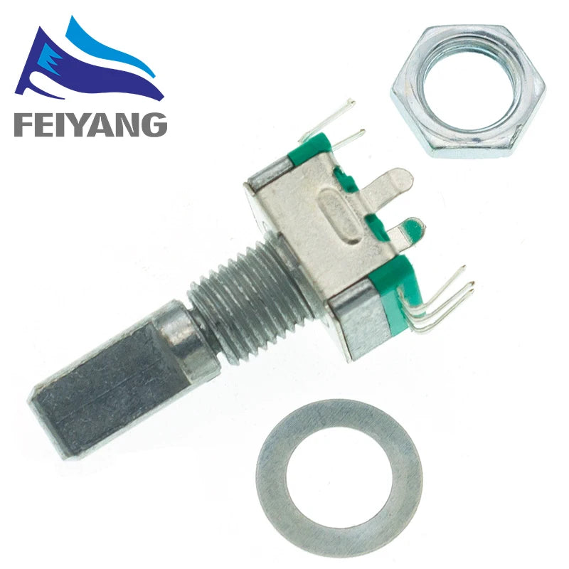 10pcs Rotary encoder,code switch/EC11/ audio digital potentiometer,with switch,5Pin, handle length 20mm