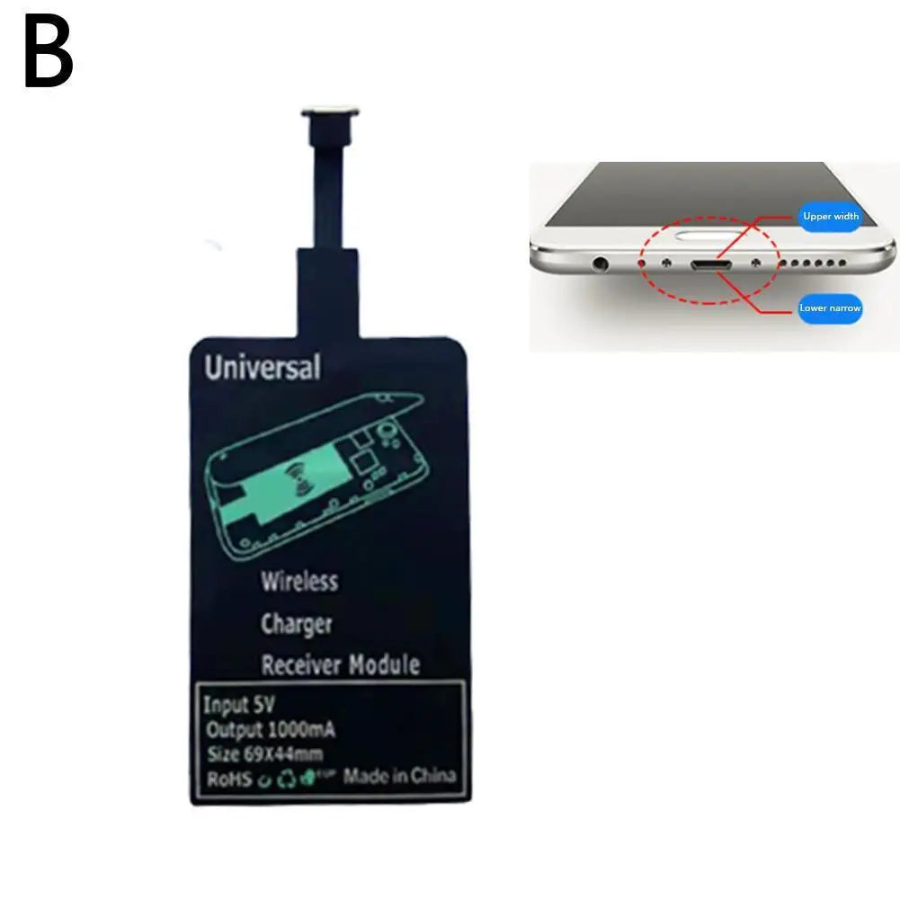 Wireless Charging Receiver for Android Forward/Reverse/Type-C Charger Patch Ultra-Thin Magnetic Charging Adapter for Phones