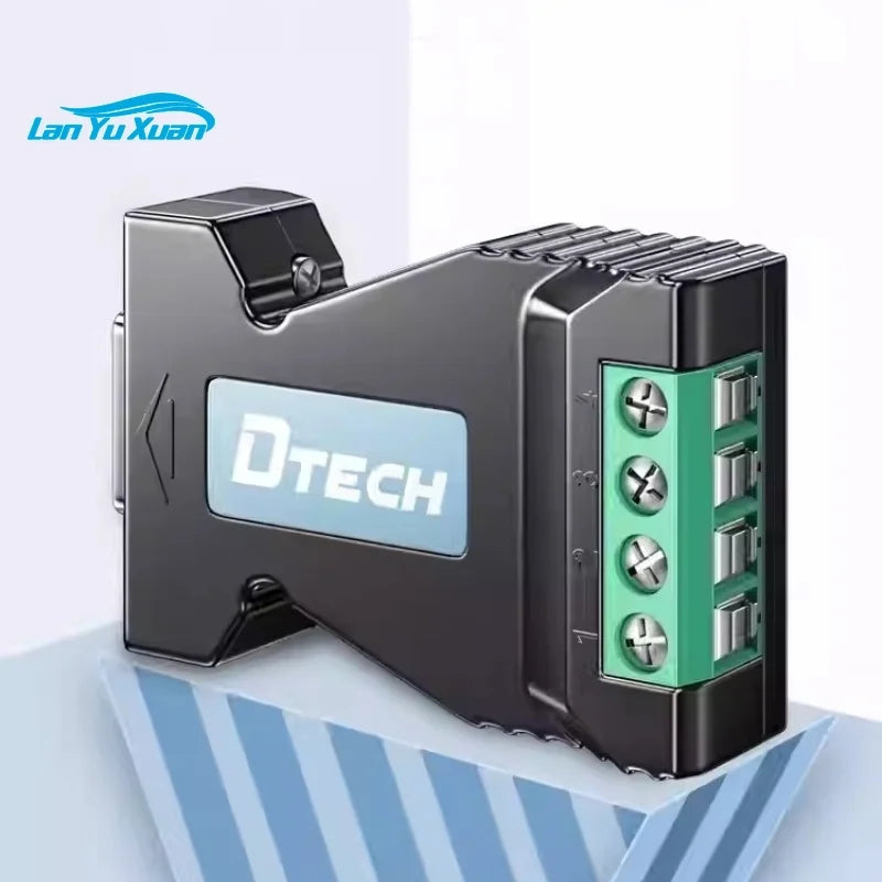 2PCS DTECH Plug And Play DB9 Male RS232 Serial To RS485 Converter DT-9001B