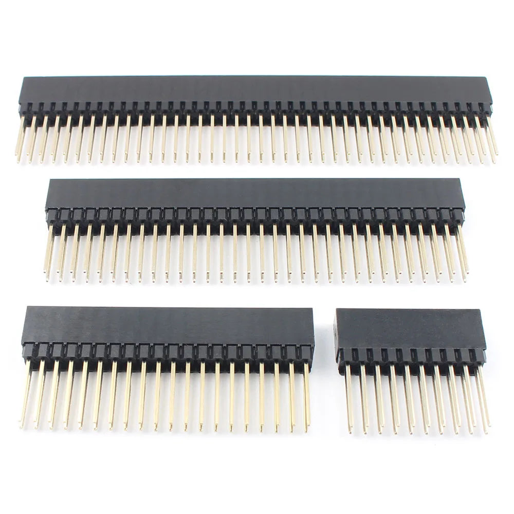 5pcs 2.54mm Pitch PC104 20 40 64 80 Pin 2x10 2x20 2x32 2x40 Long Double Row Straight Female Header Socket Connector For Arduino