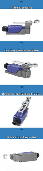CNTD CZ-8109N Limit Switch Roller Rocker Arm Self Reset IP65 10A 250V SPDT Position Sensor for CNC Machine Industrial CE CCC