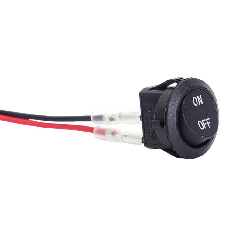 1/5/10/20pcs Motorcycle Mini Round Rocker Switch 12 Volt on/Off Toggle Switch 15cm Pre-Wired Auto Marine Electrical Switch