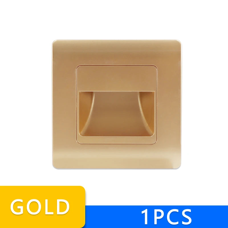 Led Stair Light 4 Colors PIR Sensor Wall Light AC110V 220V Recessed Footlight Corridor Step Lamp Motion Induction Wall Lamp