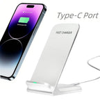 30W Fast Wireless Charger Stand Pad for iPhone 17 16 15 14 13 -11/XR, Samsung Galaxy S25/S26/S21/S20, Xiaomi 17 15 14, Huawei