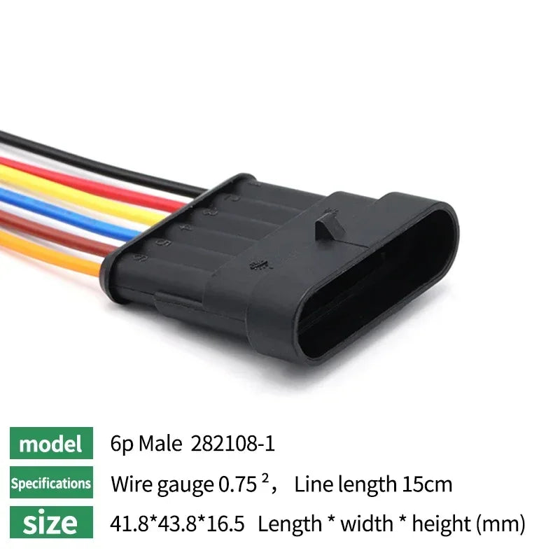 5/20/100 Sets 1/2/3/4/5/6 Pin Way Waterproof Electrical Wire Connector Plug 1.5mm Terminals 2Pin HID Plug Auto Xenon Lamp Plug