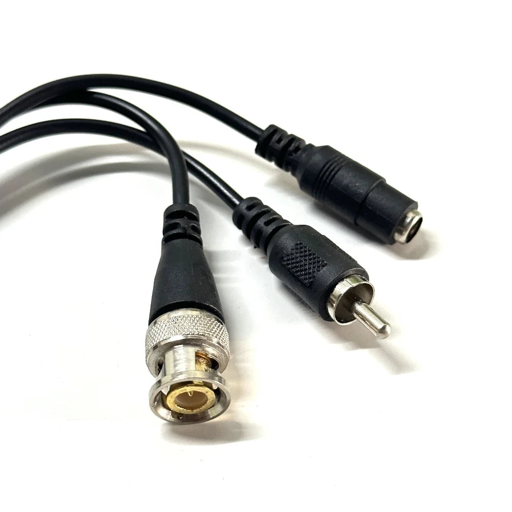 8MP CCTV 3 IN 1 Coax BNC Video Power Balun Transceiver to CAT5e 6 RJ45 DC + BNC + RCA Connector Cables For AHD Camera
