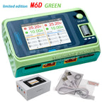 ToolkitRC M6D Green Purple 500W 15A DC Dual Channel Smart Charger Discharger For 1-6S Lipo Battery FPV Model Spare Part Replace