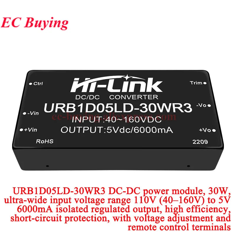 30W 40W 50W AC DC Power Module 110V 48V 24V to 48V 24V 15V 12V 9V 5V 3.3V URB4812LMD URB2405LMD URB1D24LD URB2415LD URB2403LD
