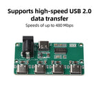 USB2.0 Hub Module DC5V Type C 1 To 4 Port Splitter Board DIY Electronic Circuit Expansion Adapter