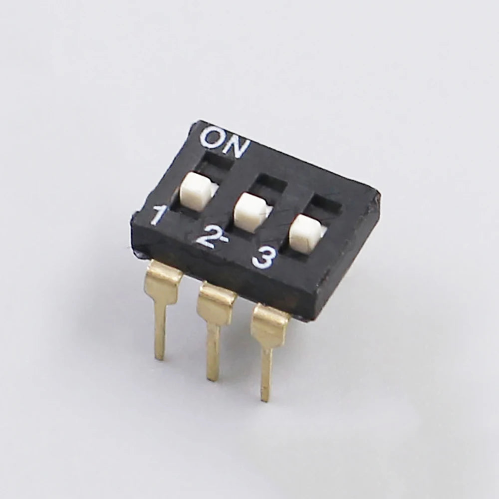 5-10PCS DIP Switch Toggle Switches 2.54mm 2P/3P/4P/5P/6P/8P/10P Black 2.54MM SMD Switch Gold Plated Pin