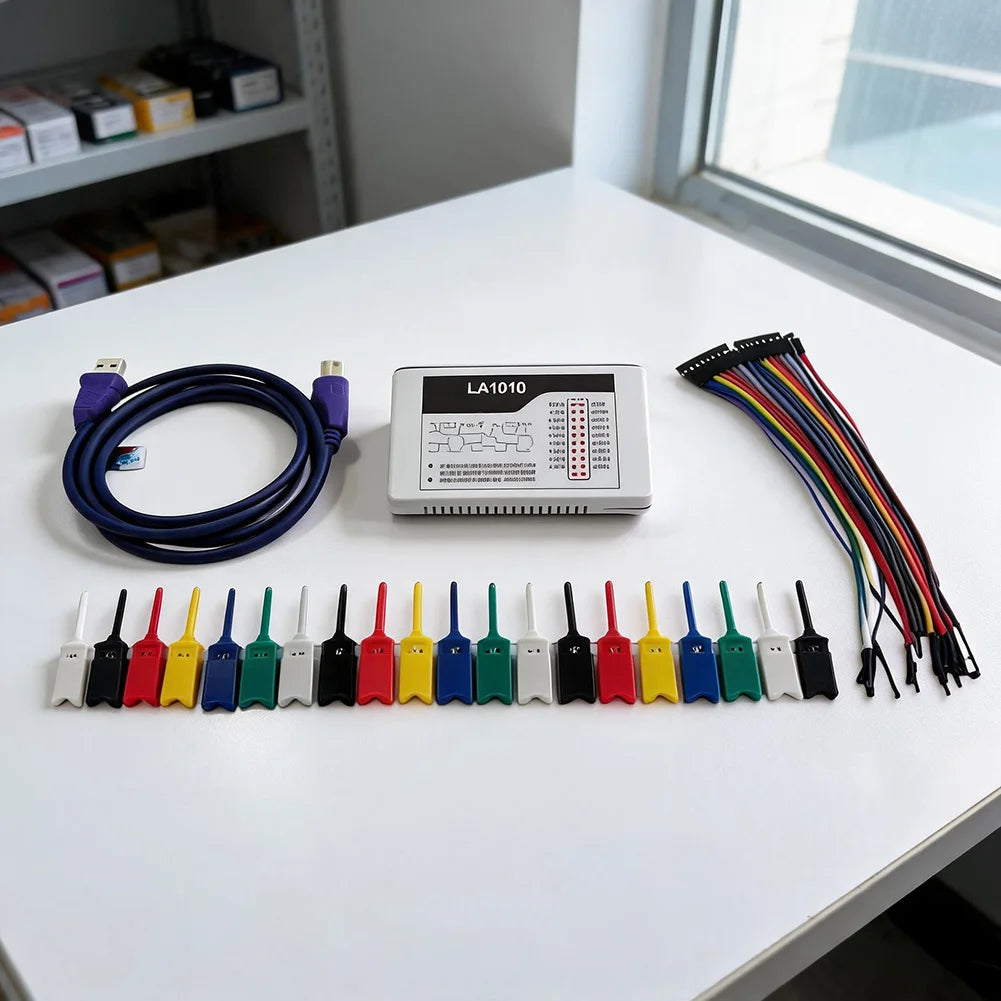 LA1010 For Logic Analyzer 16 Channel 100MHz Sampling Rate For Protocol Debugging UART I2C For Spi RS232 Electronic Testing Tool