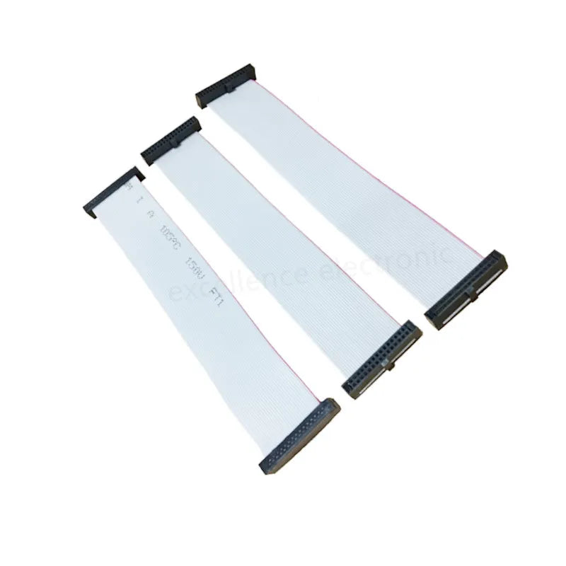 1PCS FC 1.27mm Gray Flat Ribbon Data Cable IDC Double Ends Same Direction FC-6/8/10/14/16/20/30/34/40P JTAG ISP Download Cable
