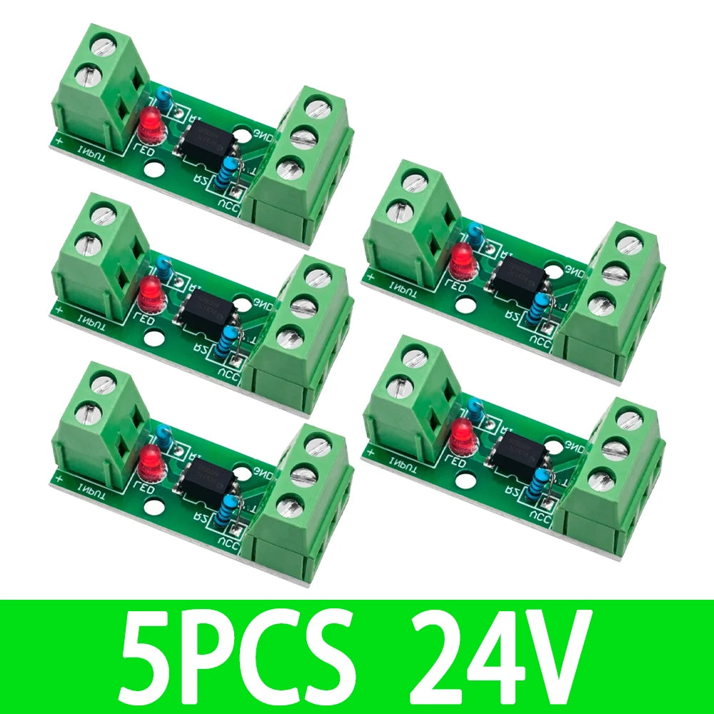 1 Channel Way Optocoupler Isolation Module PC817 EL817 3V-5V 12V 24V Photoelectric Isolator Rail Holder PLC Drive Motor Board