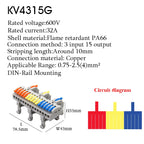 1PC Wire Connector Electric Universal Quick Conductor Splitter Push-in LED Cable Terminal Blocks Mountable Rail Junction Box
