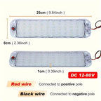 2pcs 12V-80V 72LED Roof Light Interior Light Bar Strip Light With Switch LED Car Interior Lamp Lighting Camper Bus Motorhome 10W