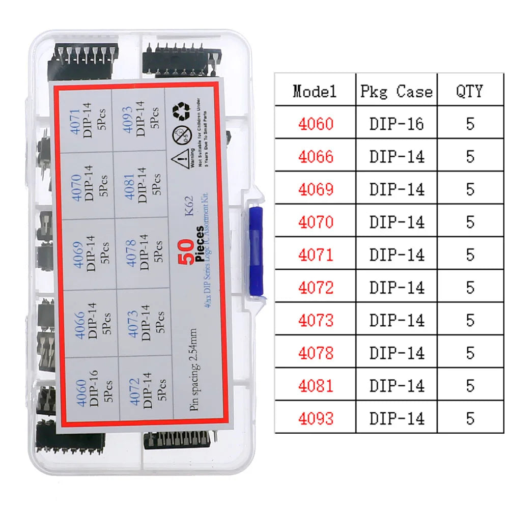 IC Integrated Circuit Chip Assortment Kit DIP SMD series 74HCXX 74LSXX CD4000 Common CMOS Logic IC Sockets set DIY Mix Pack