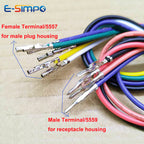 100PCS 4.2mm 5556-PT Plug Female Terminal Crimped Cable for PCI-E 5557 Male Housing Multicolor 20/18AWG 0.3m Single/Double End