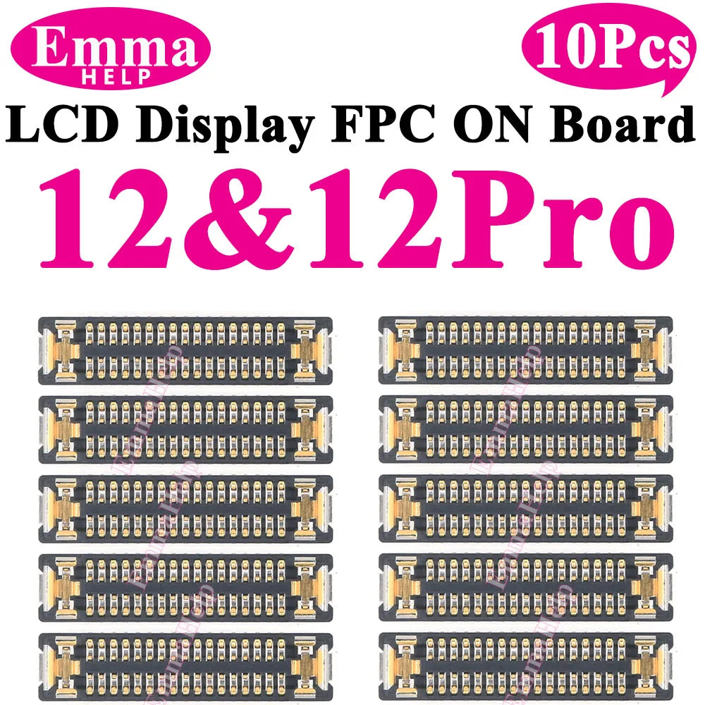 10Pcs LCD Display Touch FPC Connector for iPhone 17 17Pro 16 15 14 Pro Max Motherboard Logic Board Screen Plug Replacement