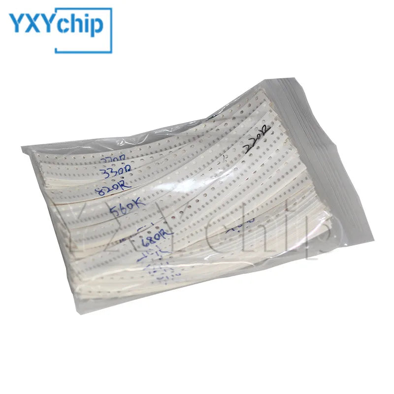 0201 0402 0603 0805 1206 1812 2010 2512 SMD Resistor Kit Assorted Sample Kit 1ohm-10Mohm 1%5%0.1% 33/60/80/146/170values 0R-1M