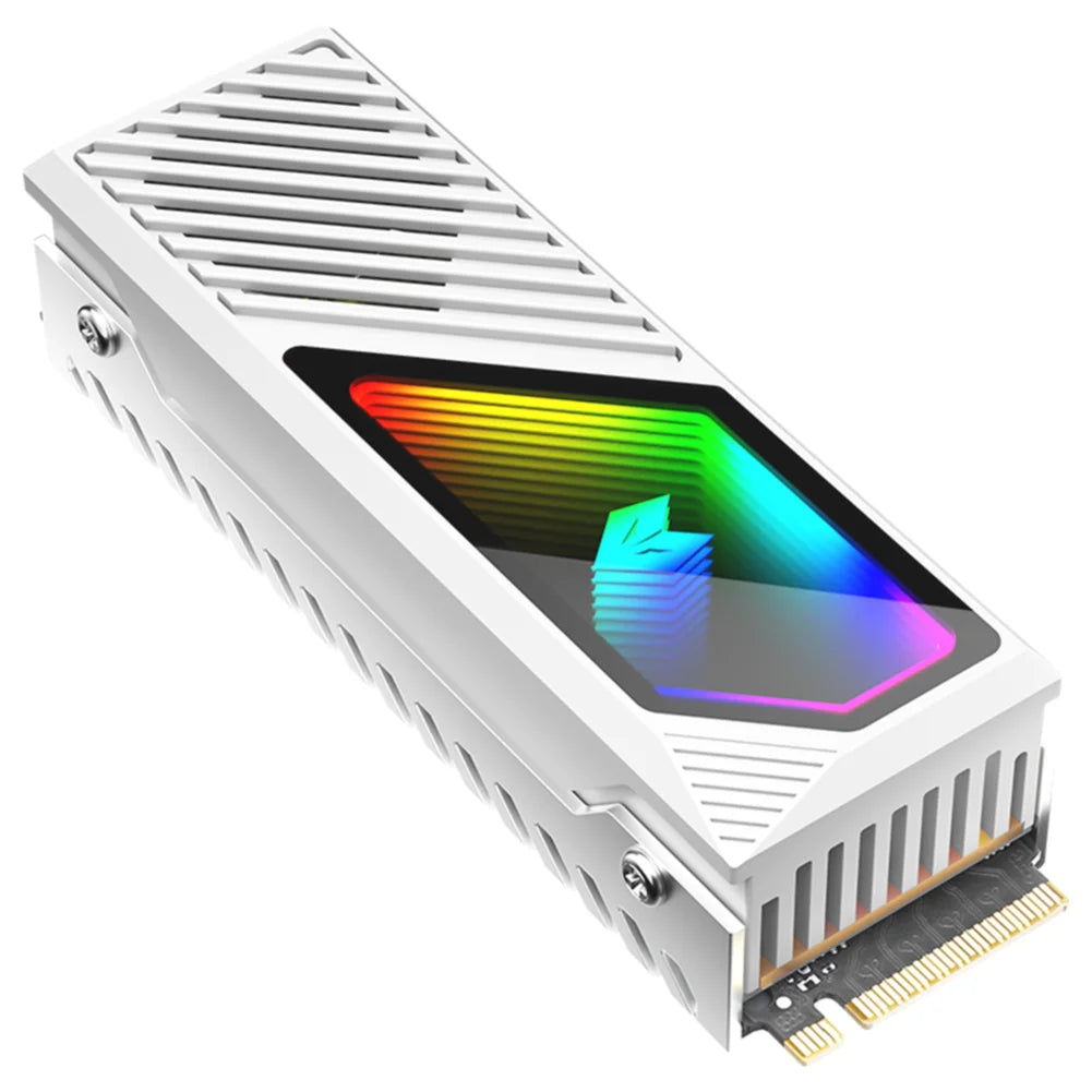 M.2 2280 SSD Heatsink SSD Aluminum Alloy 5V 3 Pin ARGB Radiator Built-in Cooling Fan Hard Drive Heatsink M.2 Radiator Cooler