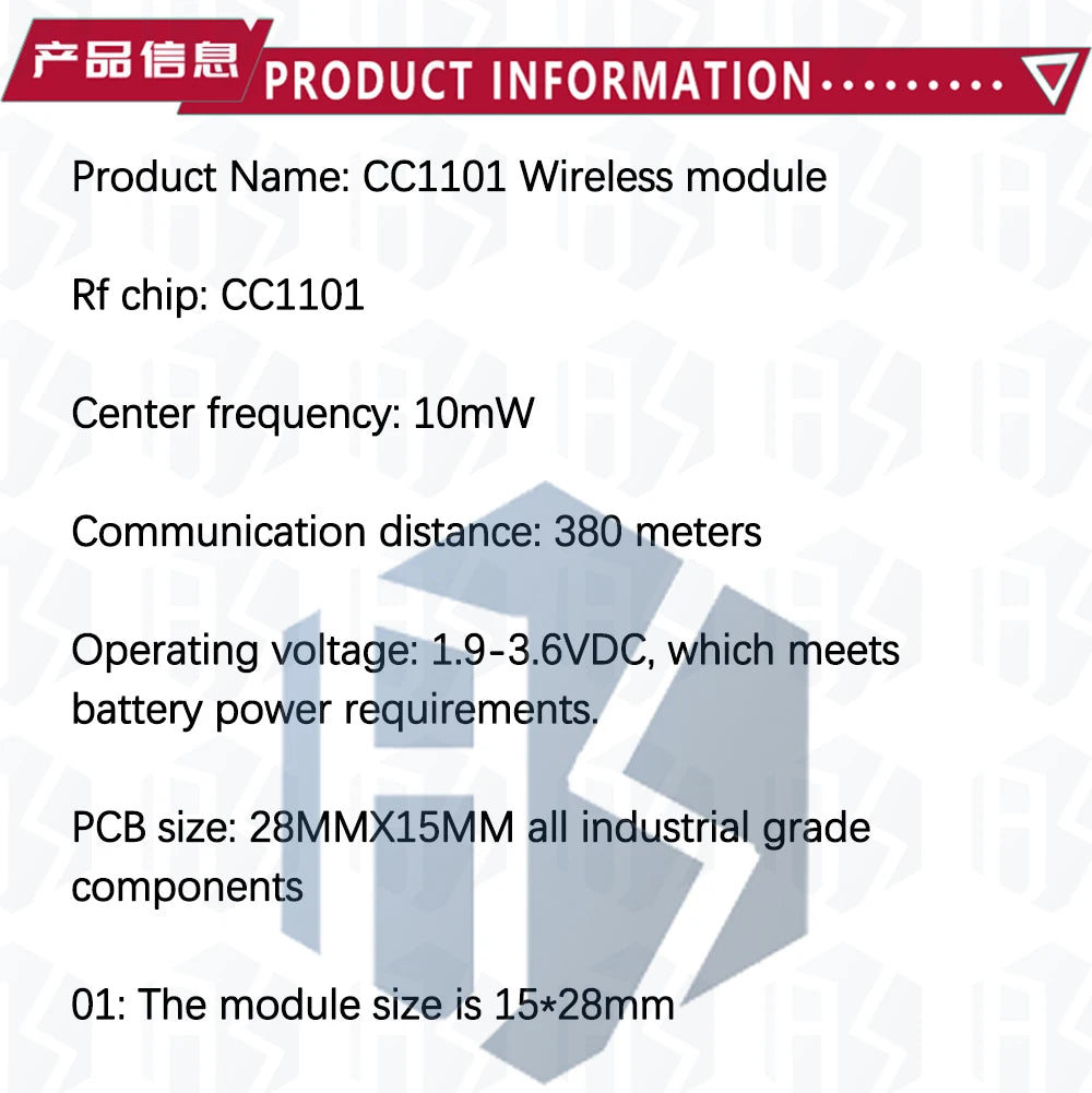 CC1101 10mW Wireless Module 433MHZ 868MHZ 300-1000M Long Distance Transmission With SMA Antenna Wireless Transceiver Module