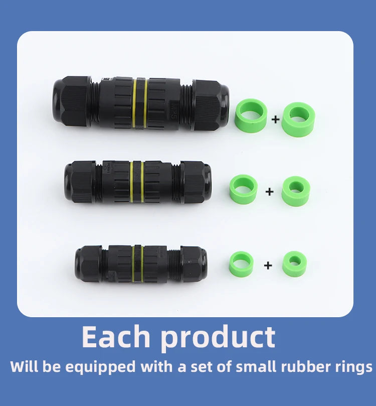 ip68 waterproof connector led connector2/3/4/5/6Pin Adapter terminal Outdoor rain proof of electric wireNo welding for screws
