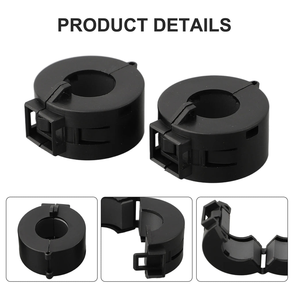 Audio Power Cable Filter Cable Clip Noise Reduction Clip Ferrite Bead Cable Nickel Zinc Ferrite Ring-On RFI Emi