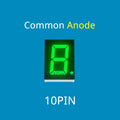 LoCNService 30PCS 0.8Inch Digital Tube LED Display 1 Bit Red Yellow Green Blue White Common Anode / Cathode 7 Segment 0.8 inch