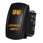 Marine Boat Rocker Switch 12/24V Orange Backlit Anchor Beacon Up Down Button ON OFF/ON OFF ON Momentary Toggle Switch Waterproof