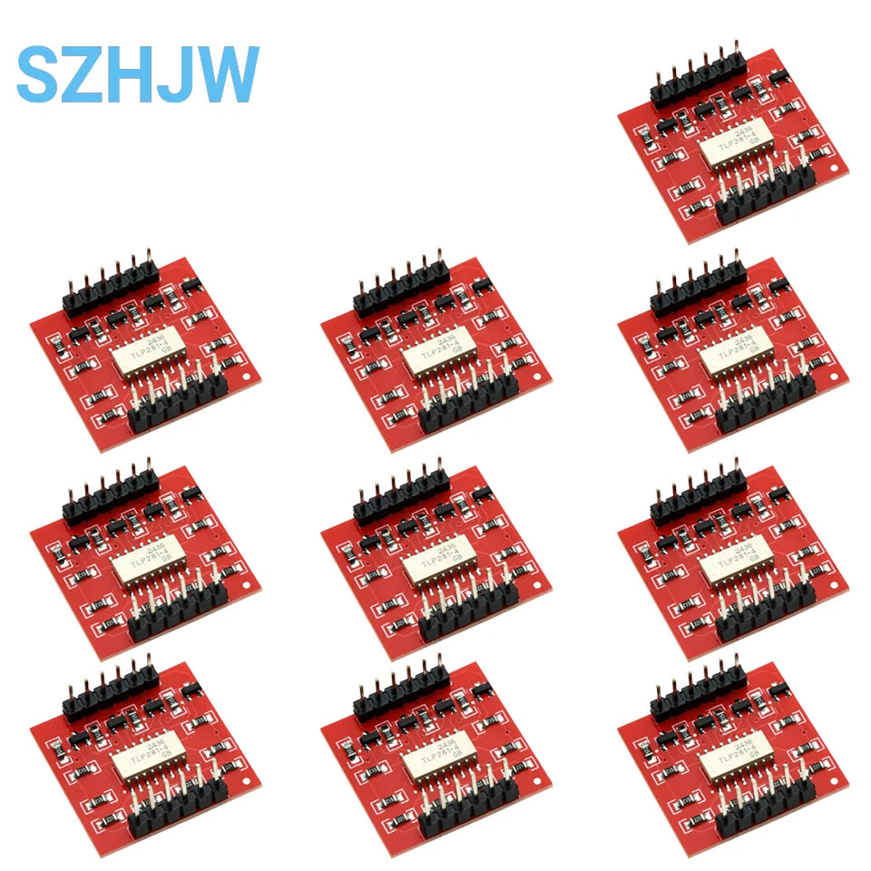 1-10PCS TLP281-4 4-Channel Optocoupler Isolation Module High/Low Level Input for Arduino, Raspberry Pi, Industrial Control