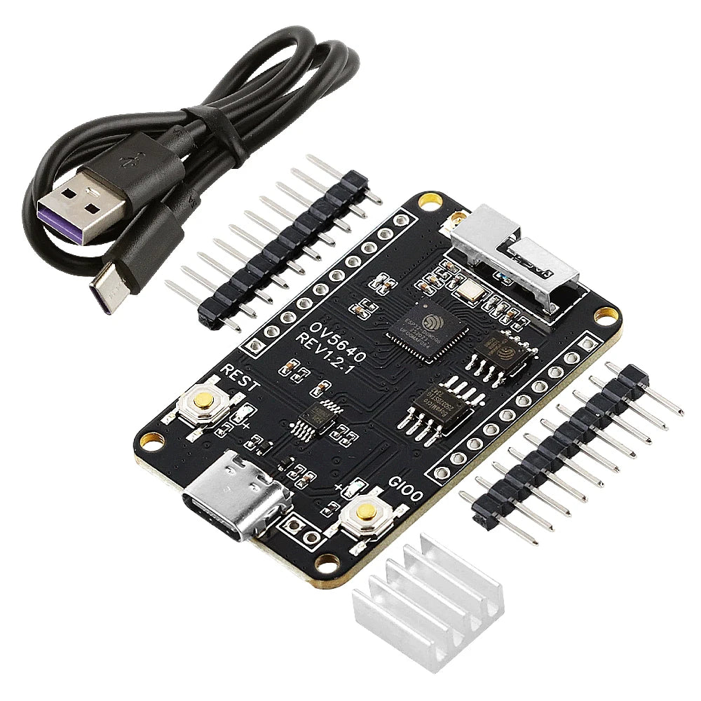 OV5640 ESP32 CAM Camera Module Kit 2.4 GHz WiFi and Bluetooth Develop Board Type C 8MB PSRAM HD 5MP Auto Focus 66 120 160 Degree
