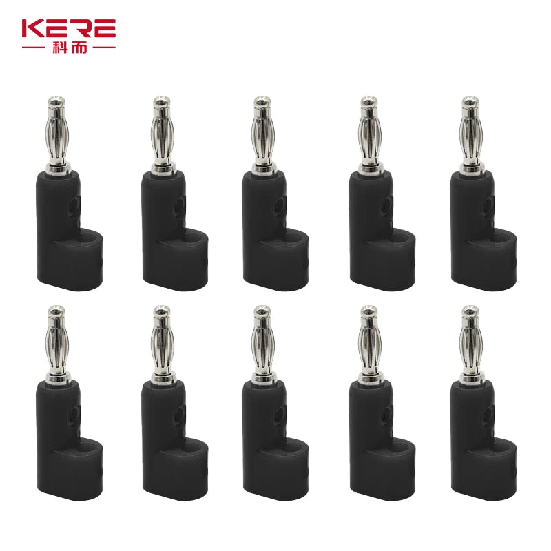 40pcs/4mm Adaptor Electrical Connecting Bending L Shape Banana Jack Plug Socket for Binding Post Test Terminal Connector