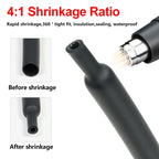 1-5m 4:1 Heat Shrink Tube With Glue Adhesive Lined Polyolefin 4mm-52mm Waterproof Dual Wall Cable Insulation Sleeve Wire Repair
