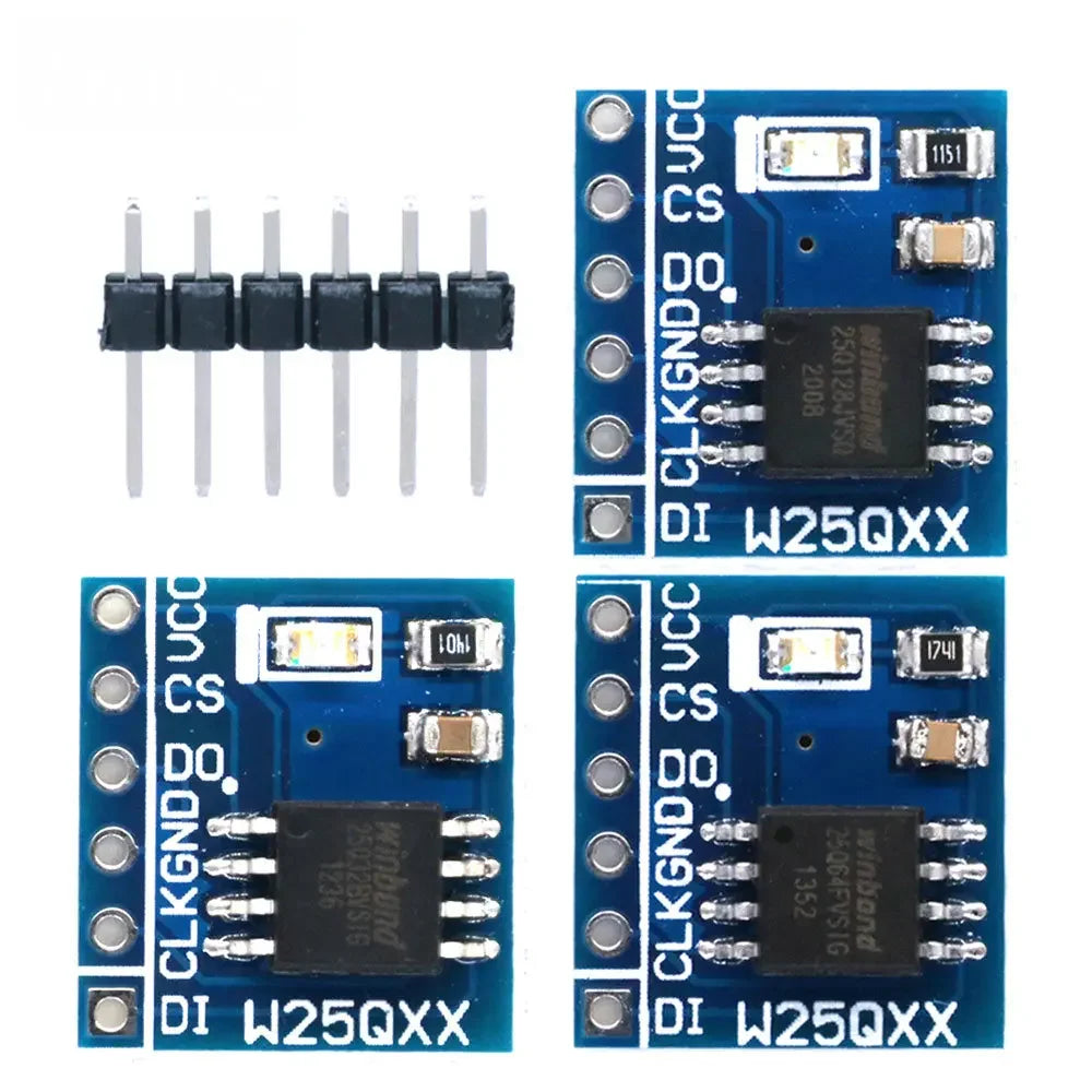 High-Density SPI Flash Storage Module – W25Q32 (4MB), W25Q64 (8MB), W25Q128 (16MB) SPI Memory Board for STM32 & BV/FV Projects