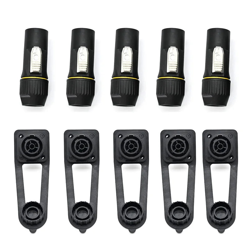 10pcs Waterproof Powercon True Power Connector Outdoor Male Female Plug Socket Twist Lock AC Connector for DJ Par Light Led Bar