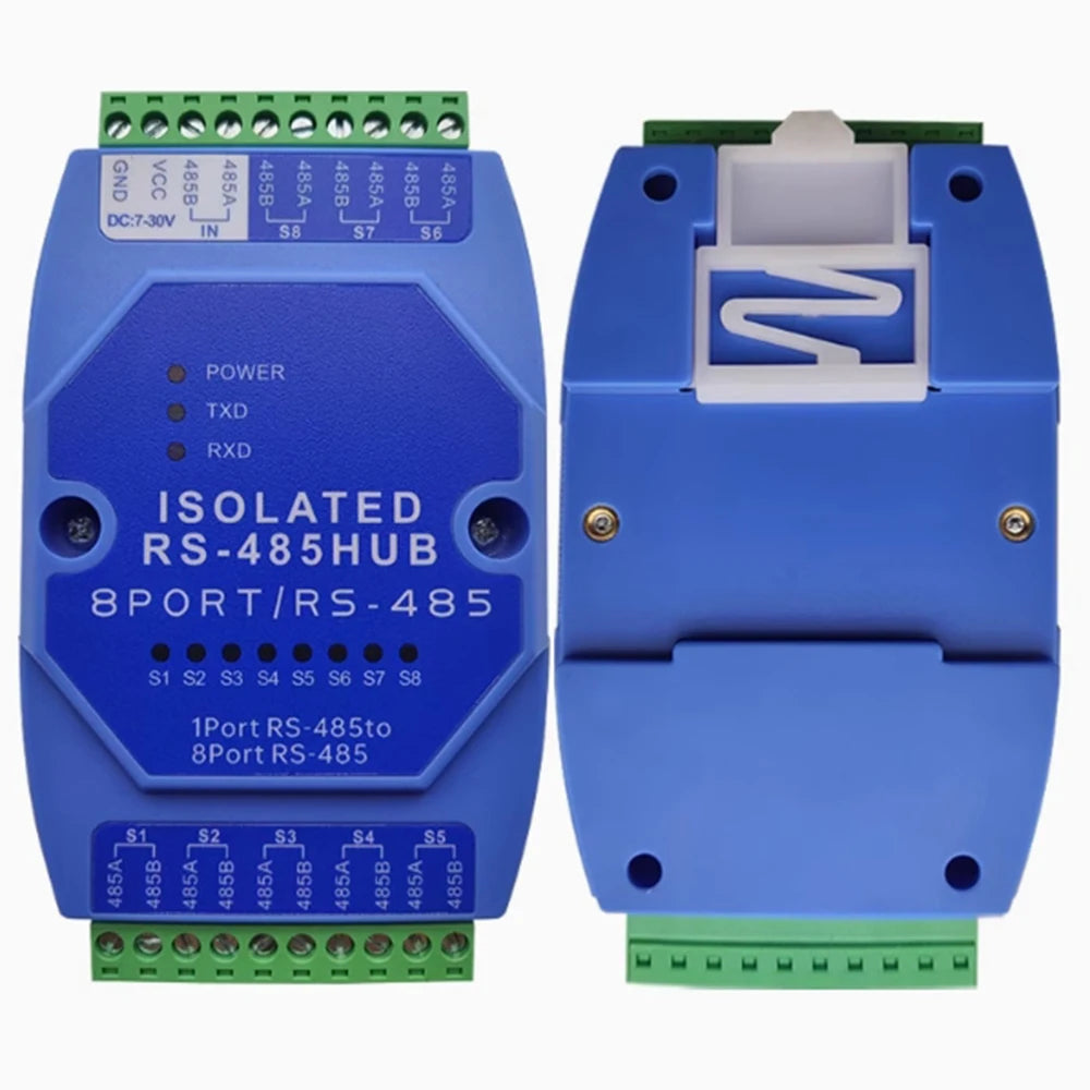 4/8 Port 485 Hub Repeater 4/8-Channel RS485 Distributor Isolation Industrial Grade Splitter