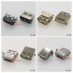 5PCS USB2.0 Female USB Socket Connector 4P USB 2.0 4 Pin Female USB 2.0 Transfers Jack For Laptop Notebook Computer USB Type A/B